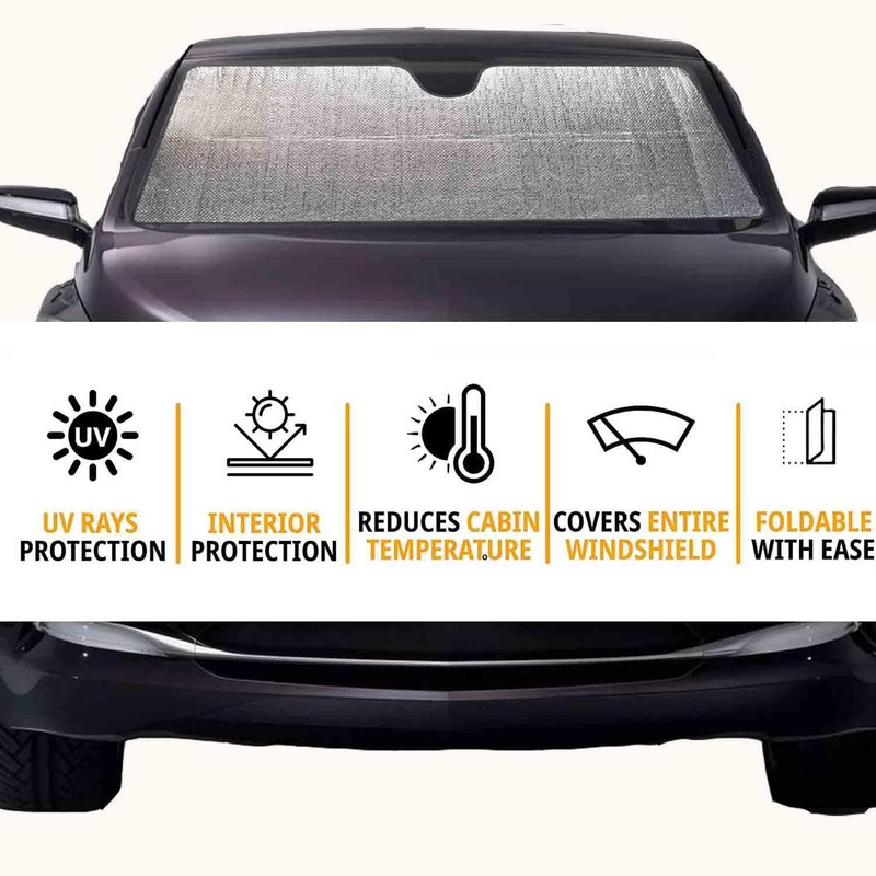 Car Sun Shade Windscreen 130 x 65 cm, Sun Protection