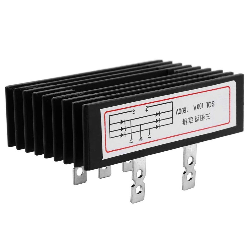 Fafeicy SQL100A Three Phase Diode Bridge Rectifier, 1600V Black Three