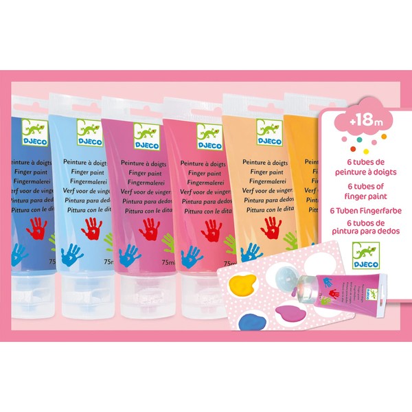 Djeco DJ09000 Die Farben-Für die Kleinsten, gemischt, 75 ml (6er