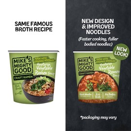 Mike's Mighty Good Vegetarian Ramen Vegetable Soup - Instant Ramen Noodles Cups - Organic Instant Noodles - Vegan Soup - 1.9 Ounces - 6 Pack