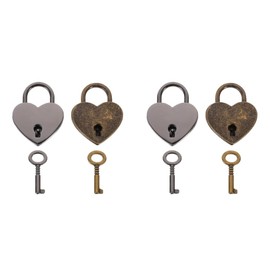 FUNOMOCYA 2sets Travel Lock Wishing Locks for Couples Handbag Lock Sturdy Padlock Craftsmanship 2pcs*2