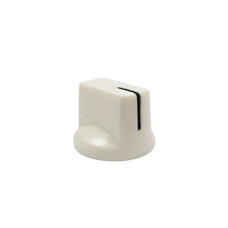 FLEOR 6pcs White Plastic Guitar Amp Knobs Flat Flush Head