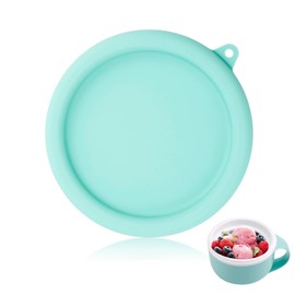 Silicone Lid for Dash My Mug Ice Cream Maker, 5.9in BPA-Free Ice Cream Maker Lid Replacement Reusable Bowl Covers Storage Lid Ice Cream Maker Accessories for Dash Ice Cream Maker Mug (Light Green)