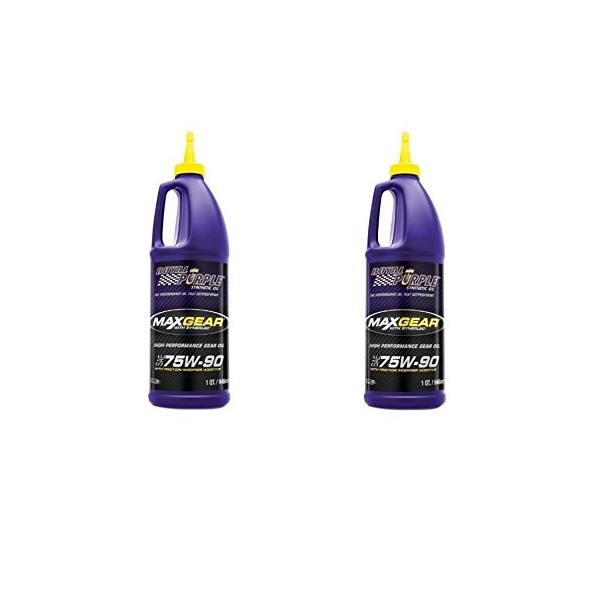 Royal Purple 01300 Max Gear Ultra-Tough High Performance Synthetic Gear Oil 75W-90-1 qt (Case of 2)