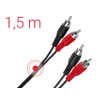 hama German Audio Cable, 2 RCA Plugs - 2 RCA