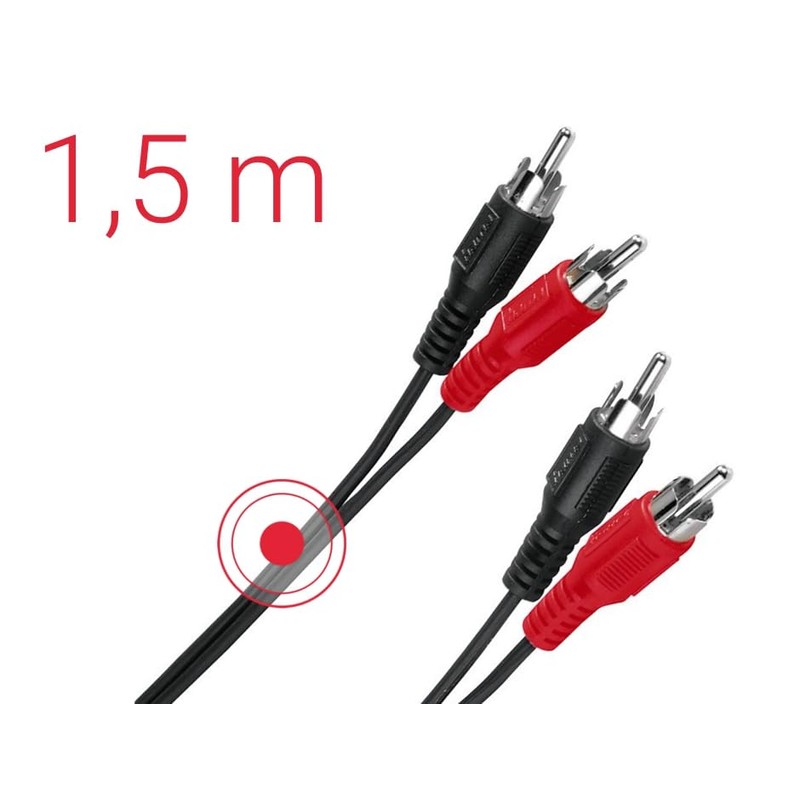 hama German Audio Cable, 2 RCA Plugs - 2 RCA