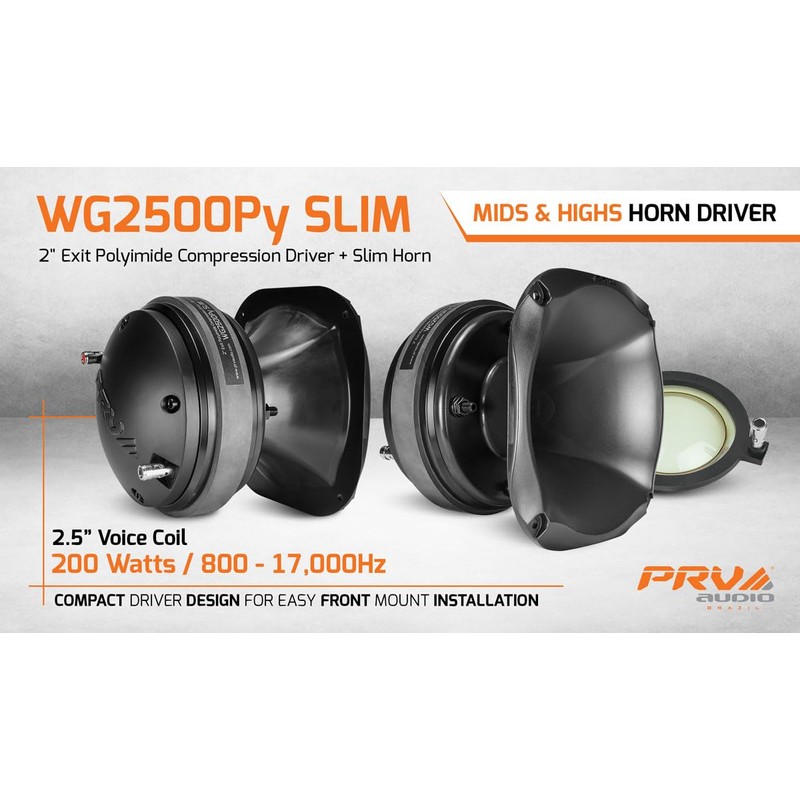 PRV AUDIO WG2500Py Slim 200 Watts 2" Exit Mids &