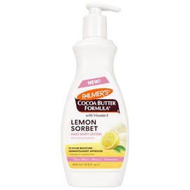 Palmer's Cocoa Butter Formula, Lemon Sorbet, Loción Corporal Iluminadora, Extracto de Limón, Vitamina C & Niacinamida, Humectación 72 Horas, Exquisito