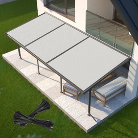 SHADEWIZ 7' x 56' Gray Square Shade Cloth 90% UV Protective Shade Cloth with Grommet, Water Permeable and Breathable, Patio Pergola Cover, Outdoor Awning Shade Cover, We Can Customize Sizes