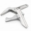 SABLUE Adjustable Wrench Spanner Reversible Jaw Pipe, Self-gripping angled teeth