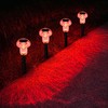 Solar Pathway Lights Outdoor 4 Pack, Red LED Driveway Light