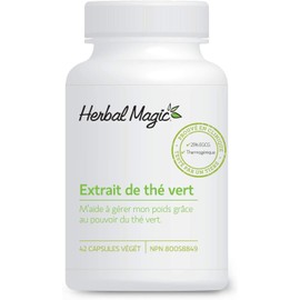 Herbal Magic Systems Herbal Magic Green Tea Leaf Extract High Potency Camillia sinensis Supplement for Women & Men with 60% Catechins, 25% EGCG, Non-GMO, Vegetable Capsules