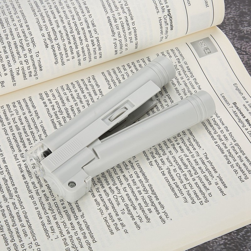 100X Zoom Microscope Double Tube Jewelry Magnifier Pocket Magnifying Glass