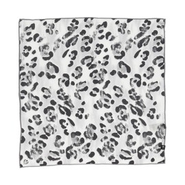 FRAAS Women's Neckerchief with Animal Print - 51 x 51 cm Size - Silk Scarf for Women with Leo Pattern - Bandana Scarf Perfect for Summer, stone grey