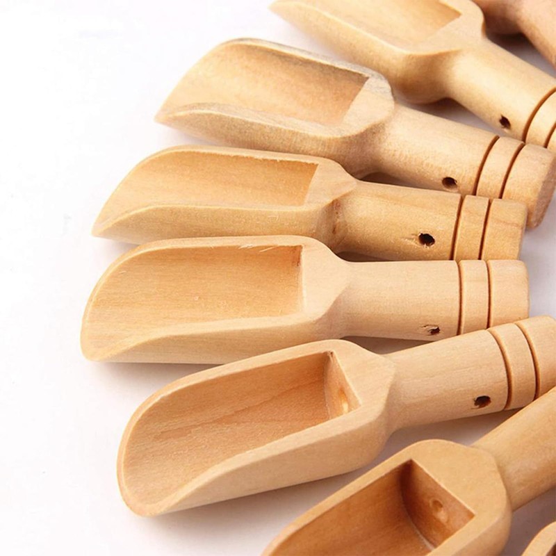 CHENGZI 10-Piece Long Handle Wooden Spoon Seasoning Spoon Coffee Spoon