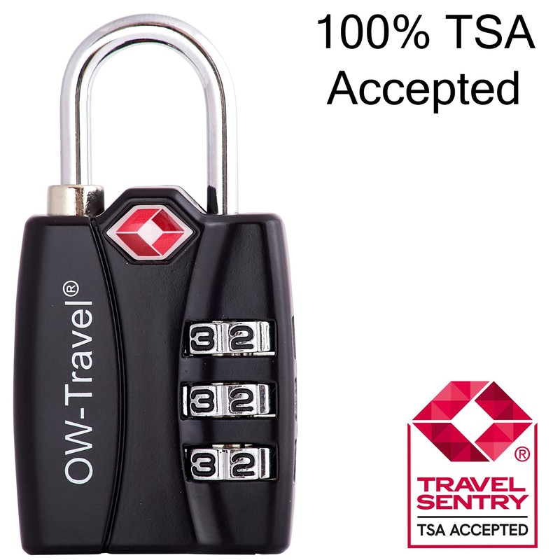OW-Travel TSA Approved Luggage Locks Suitcase Locks with Indicator Open