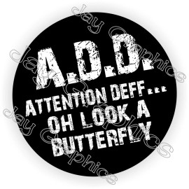 Unbranded/Generic 3pk - ADD Funny Attention Def Hard Hat Stickers Decals Helmet Construction