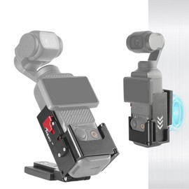 FIFIELD Magnetic Mount Stand Compatible with DJI Osmo Pocket 3, 360°Adjustable Lightweight Camera Holder, Cold Shoe Mount Aluminum Alloy Cover, Expansion Adapter Bracket for Pocket 3 Battery Grip