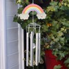Jones Home and Gift UO_48327 Rainbow Windchime | 1pc, Silver