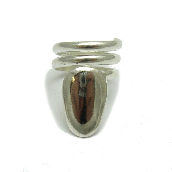 Stylish sterling silver nail ring solid 925 R001758 Size A