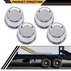 CNNELL 4pcs Push Through Chrome Wheel Center Caps Fit 3.18"