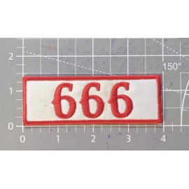 Unbranded 666 Patch Number of the Beast Antichrist Goth Embroidery Iron On Arch 1.5x4"
