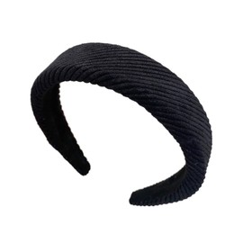 scicent Black Padded Headband Hairbands for Women Fabric Hair Band Elastic Head Wrap Cute Daily Hair Band Hair Accessories - Black