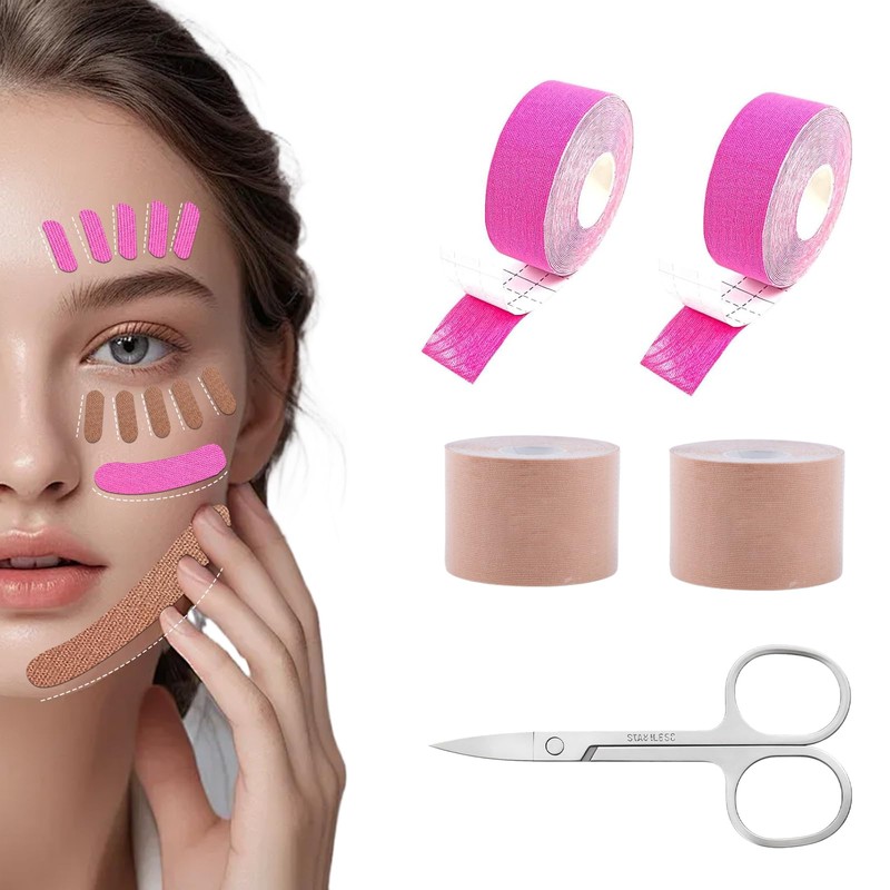 4 Rolls Face Tape Lifting Face 2.5 cm x 5
