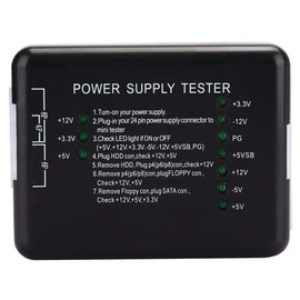 Computer PC Power Supply Tester ATX Power Supply Tester PSU Tester, PC Power Supply Tester Computer Power Supplies ATX Connectors Power Supply Tester with LED Indicator Light, Plug & Play(20/24 Pin)