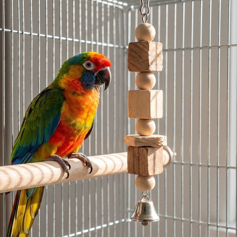 3Pcs Wooden Bird Perch – Natural Parrot Perches Stand with