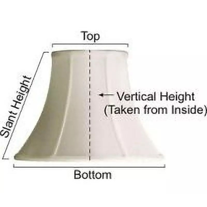 Upgradelights White Silk 10 Inch Square Bell Candle Stick Lampshade