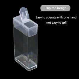 Tighall 20 Pack Transparent Bottles Diamond Embroidery Storage Jars Small Beads Storage Container Refills Clear Plastic Storage Box for DIY Stitch Tools Nail for Small Object (20Pcs, Rectangular)