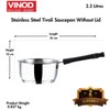 Vinod Tivoli Heavy Guage Stainless Steel Saucepan - 2.3 Litre