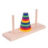 KINGOU Wooden Colorful Ten-Storey Tower of Hanoi Logic Puzzle Brain