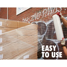 18 Inches X 1000 Feet Tough Pallet Shrink Wrap, 80 Gauge Industrial Strength Plastic Film, Commercial Grade Strength Film, Moving & Stretch Packing Wrap, for Furniture, Boxes, Pallets (8-Pack)