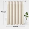 Awellife Tassel Shower Curtain Linen Cream Farmhouse Shower Curtains for