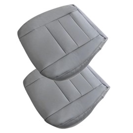 Priprilod Leather Driver & Passenger Side Bottom Replacement Seat Cover Compatible with Ford F250 F350 Super Duty Lariat 2002 2003 2004 2005 2006 2007
