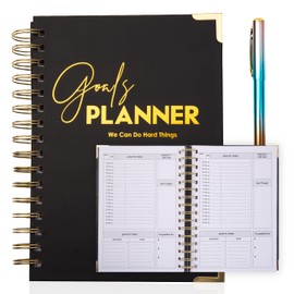 Daily Planner 2025 - Aesthetic Undated Planner Notebook with To-Do List- Project Management Planner for Easy Organization and Task Boosting Productivity- 208-pages-A5 goal planner with pen
