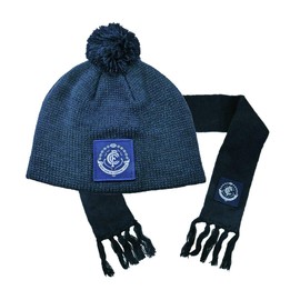 Carlton Blues AFL Footy Baby Infant Toddler Beanie Scarf Pack