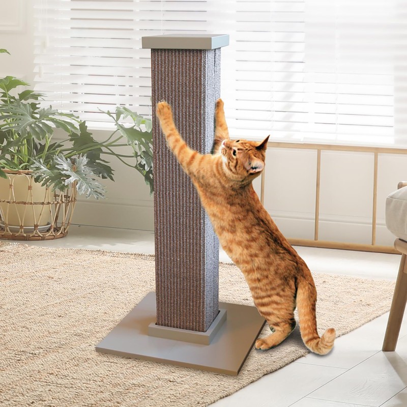 SmartCat Ultimate Scratching Post – Gray, Large 32 Inch Tower