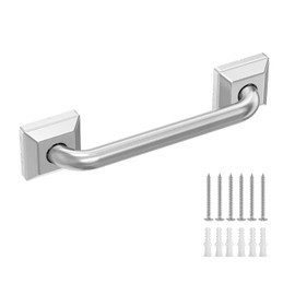 9 Inch Bathroom Grab Bar, Anti Slip Square Shower Bars Safety, 304 Stainless Steel Shower Handles,Hand Rails for for Children, Senior, Elderly, Handicap
