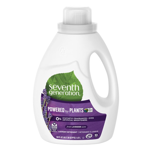 Seventh Generation Liquid Laundry Detergent, Fresh Lavender scent, 50 oz, 33 loads (Packaging May Vary)