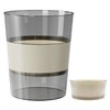 Zhongren 2.64 Gal Small Trash Can Clear Foldable Plastic Wastebasket