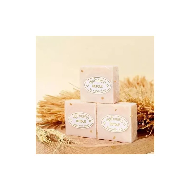 GETOLE Jabon Leche Arroz Rice Soap Milk Bioaqua Antimanchas Aclara