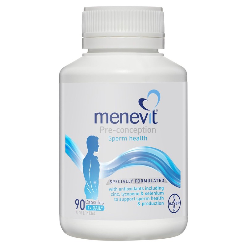 Menevit Pre-Conception Sperm Health Multivitamin with Vitamin C, Zinc, Lycopene