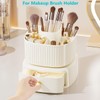 360° Rotating Makeup Organiser, Makeup Brush Holder with Drawer, 2