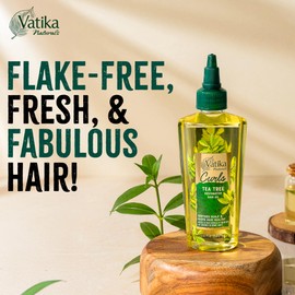 Vatika Naturals Curls Tea Tree Hair Oil | 100 ml | Lightweight Hair Oil | Nourishes from Root to Tip | Rich in Nutrients, Reduces Dandruff | Scalp Soothing hair Oil | Tea Tree Oil