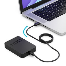 deleyCON 2m Mini USB 2.0 High Speed Kabel - Ladekabel Datenkabel für Handys Smartphones Tablets Navis Mikrofon - USB A-Stecker zu Mini B-Stecker - Schwarz