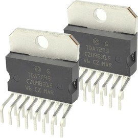 2-Pack TDA7293V & TDA7293 Audio Amplifier IC - 100W 15V/μs Slew Rate ZIP-15 - Compatible with STMicroelectronics & Yamaha Systems - Fixes Protect Overheat Errors