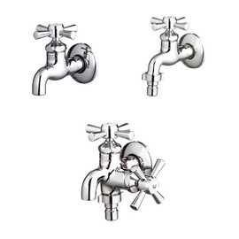 Daelim Bath Daelim General Faucet Double Prong Faucet Veranda Faucet, Daelim Double Prong Coupling Horizontal FaucetDaelim Double Prong Coupling Horizontal Faucet_Hot Water TypeHot Water Type / 대림바스 대림 일반수도꼭지 양갈래수도꼭지 베란다수전, 대림 양갈래커플링가로꼭지대림 양갈래커플링가로꼭지_온수형온수형